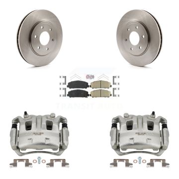 Front Disc Brake Caliper Rotors And Ceramic Pads Kit For Suzuki Equator KC8-100122N