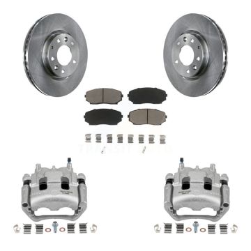 Front Disc Brake Caliper Rotors And Ceramic Pads Kit For Mazda CX-7 Ford Edge KC8-100123C