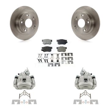 Rear Disc Brake Caliper Rotors And Ceramic Pads Kit For Honda Accord Acura TSX KC8-100123T