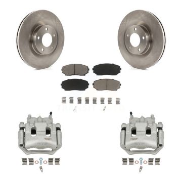 Front Disc Brake Caliper Rotors And Ceramic Pads Kit For Ford Edge Lincoln MKX KC8-100124C