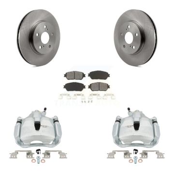 Front Brake Caliper Rotors & Semi-Metallic Pad Kit For Toyota Sienna Camry Solara Avalon KC8-100124S