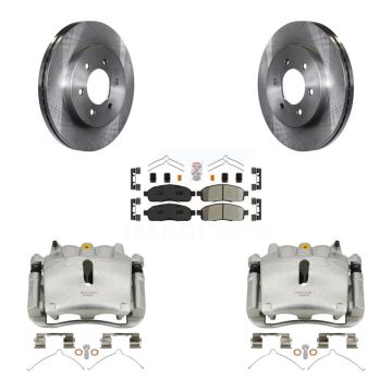 Front Disc Brake Caliper Rotors Semi-Metallic Pad Kit For Ford F-150 Lincoln Mark LT 4WD KC8-100125N