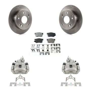 Rear Disc Brake Caliper Rotors And Ceramic Pads Kit For 1998-2002 Honda Accord 3.0L KC8-100125T
