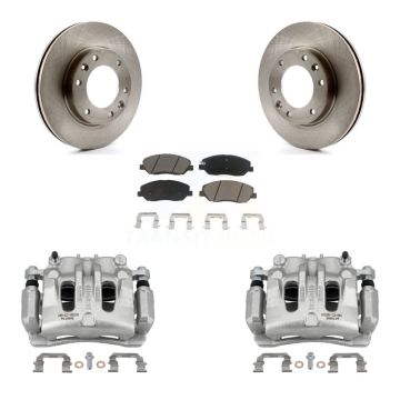 Front Disc Brake Caliper Rotors And Ceramic Pads Kit For Kia Sedona Hyundai Entourage KC8-100126C