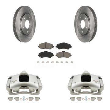 Front Disc Brake Caliper Rotors And Ceramic Pads Kit For 2009-2011 Dodge Journey KC8-100127C
