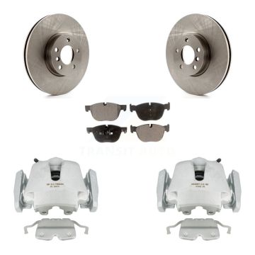 Front Disc Brake Caliper Rotors And Semi-Metallic Pads Kit For BMW X5 X6 KC8-100127P