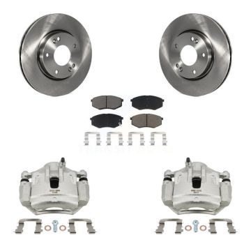 Front Disc Brake Caliper Rotors And Ceramic Pads Kit For Hyundai Tucson Kia Sportage FWD KC8-100129C