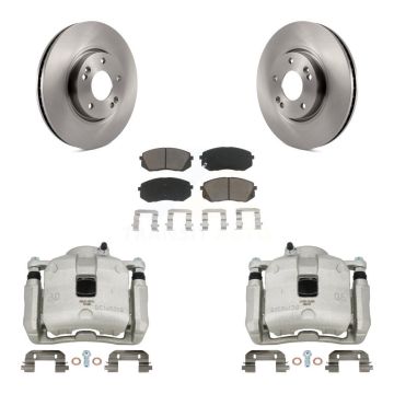 Front Disc Brake Caliper Rotors Ceramic Pad Kit For 2016 Kia Sportage 2.4L From 12 10 15 KC8-100132C