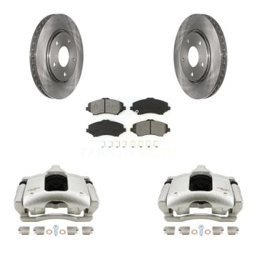 Front Disc Brake Caliper Rotors And Semi-Metallic Pads Kit For 2009-2011 Dodge Journey KC8-100132S