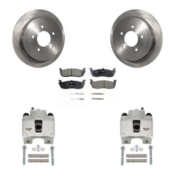 Rear Brake Caliper Rotor & Ceramic Pad Kit For Lincoln Blackwood With Mount KC8-100132T