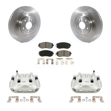 Front Brake Caliper Rotor Semi-Metallic Pad Kit For Subaru Forester Impreza XV Crosstrek KC8-100135S