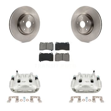 Front Disc Brake Caliper Rotors And Semi-Metallic Pads Kit For Subaru Impreza WRX KC8-100136S
