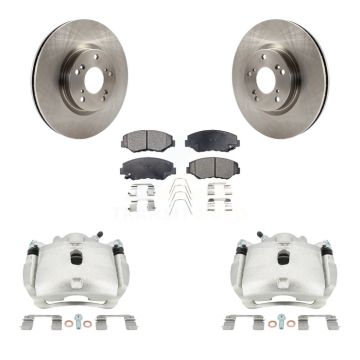 Front Disc Brake Caliper Rotors And Semi-Metallic Pads Kit For Honda Civic Acura ILX KC8-100137P