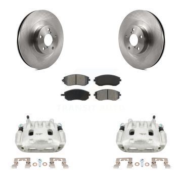 Front Brake Caliper Rotor Semi-Metallic Pad Kit For Subaru Forester Impreza Outback Baja KC8-100137S