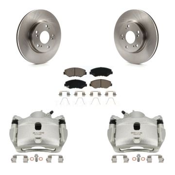 Front Disc Brake Caliper Rotors And Ceramic Pads Kit For 2013 Acura ILX 2.0L KC8-100138C