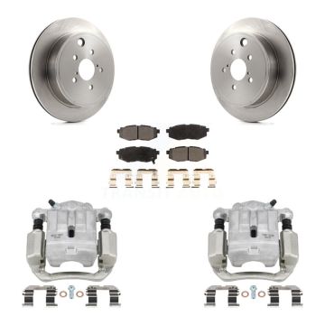 Rear Disc Brake Caliper Rotors And Ceramic Pads Kit For Subaru Outback Legacy KC8-100138T