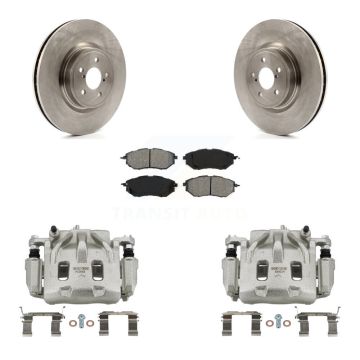 Front Disc Brake Caliper Rotors Semi-Metallic Pad Kit For Subaru Forester Outback Legacy KC8-100139S