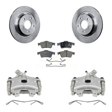 Rear Disc Brake Caliper Rotors And Ceramic Pads Kit For 2006 Mazda 5 To 02 06 KC8-100140T