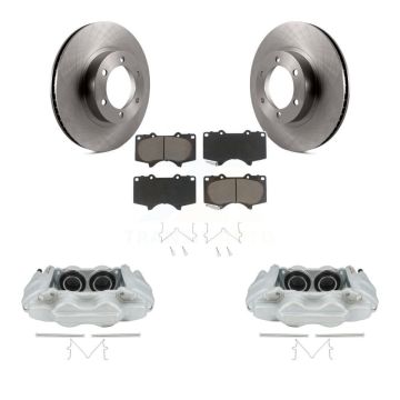 Front Disc Brake Caliper Rotors And Ceramic Pads Kit For 2003-2009 Lexus GX470 KC8-100144C