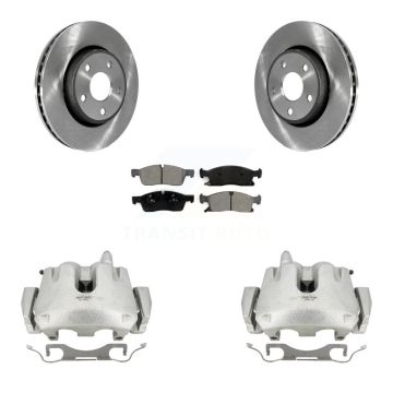 Front Brake Caliper Rotors & Semi-Metallic Pad Kit For Jeep Grand Cherokee Dodge Durango KC8-100144S