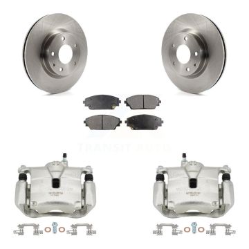 Front Disc Brake Caliper Rotors And Semi-Metallic Pads Kit For Mazda 3 CX-3 Sport KC8-100147P