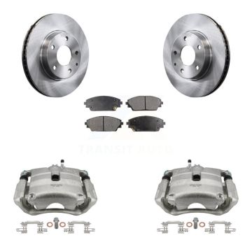 Front Disc Brake Caliper Rotors And Semi-Metallic Pads Kit For Mazda 3 CX-3 Sport KC8-100149P