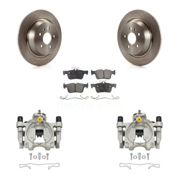 Rear Disc Brake Caliper Rotor Ceramic Pad Kit For Ford Escape Fusion Lincoln MKC MKX MKZ KC8-100151T