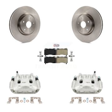 Front Disc Brake Caliper Rotors And Semi-Metallic Pads Kit For Subaru Impreza WRX KC8-100152N