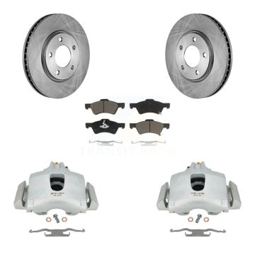 Front Disc Brake Caliper Rotor & Ceramic Pad Kit For Dodge Grand Caravan Chrysler Town KC8-100154C