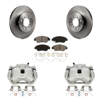 Front Disc Brake Caliper Rotors And Semi-Metallic Pads Kit For Honda Fit KC8-100154S