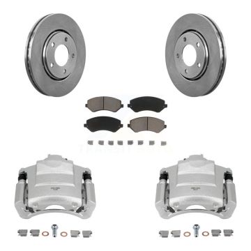 Front Disc Brake Caliper Rotor & Ceramic Pad Kit For Dodge Caravan Grand Chrysler Town KC8-100155C