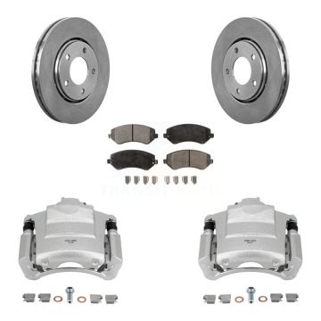 Front Brake Caliper Rotors Semi-Metallic Pad Kit For Dodge Caravan Grand Chrysler Town & KC8-100157P