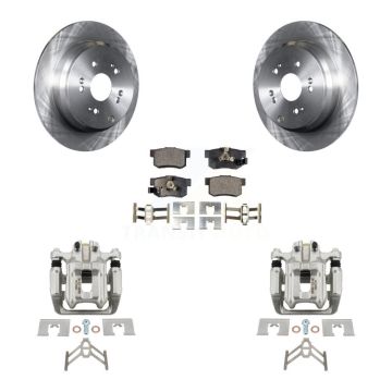 Rear Disc Brake Caliper Rotors And Ceramic Pads Kit For Honda CR-V Acura RDX KC8-100157T