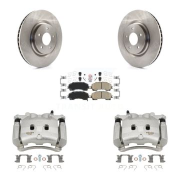 Front Disc Brake Caliper Rotors And Ceramic Pads Kit For Nissan Rogue KC8-100158N