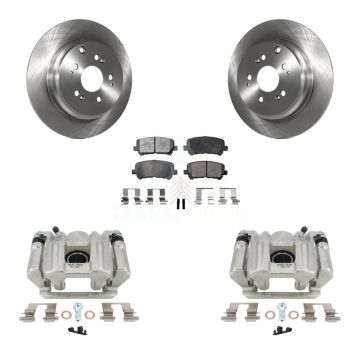 Rear Disc Brake Caliper Rotors And Ceramic Pads Kit For Acura MDX ZDX KC8-100159T
