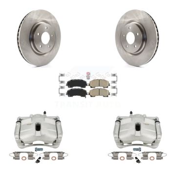 Front Disc Brake Caliper Rotor And Ceramic Pad Kit For Nissan Rogue With 3rd Row Seating KC8-100161N