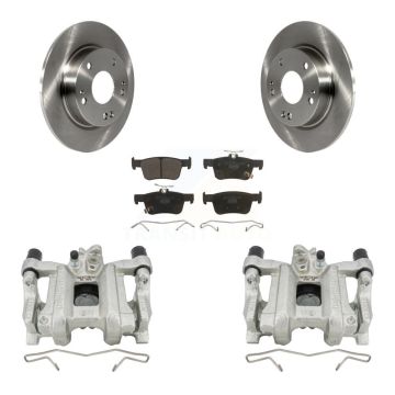 Rear Disc Brake Caliper Rotors And Ceramic Pads Kit For Honda Civic KC8-100163T