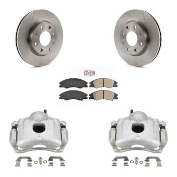 Front Disc Brake Caliper Rotors And Semi-Metallic Pads Kit For Kia Spectra Spectra5 KC8-100164N
