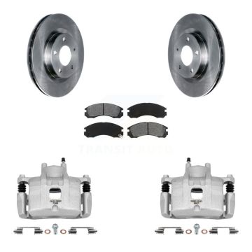 Front Disc Brake Caliper Rotors And Semi-Metallic Pads Kit For Mitsubishi Lancer KC8-100164S