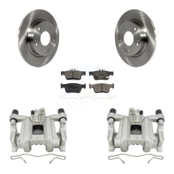 Rear Disc Brake Caliper Rotors And Ceramic Pads Kit For Honda Civic Insight KC8-100164T