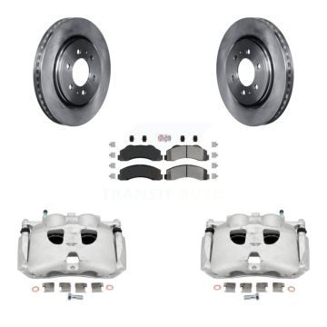 Front Disc Brake Caliper Rotor & Semi-Metallic Pad Kit For Ford F-150 Expedition Lincoln KC8-100167N