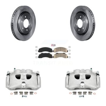 Front Brake Caliper Rotors & Ceramic Pad Kit For Ford F-150 Expedition Lincoln Navigator KC8-100168N