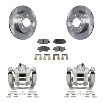 Rear Disc Brake Caliper Rotors And Ceramic Pads Kit For Hyundai Sonata Kia Optima KC8-100169T