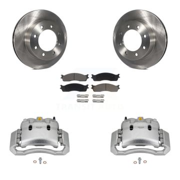 Front Disc Brake Caliper Rotors And Ceramic Pads Kit For Dodge Ram 1500 3500 2500 KC8-100172C