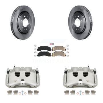Front Disc Brake Caliper Rotors And Ceramic Pads Kit For Ford F-150 KC8-100172N
