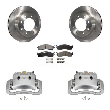 Front Disc Brake Caliper Rotors And Semi-Metallic Pads Kit For Dodge Ram 1500 3500 2500 KC8-100174P