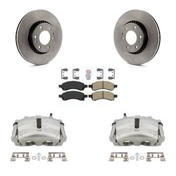 Front Brake Caliper Rotor And Ceramic Pad Kit For Chevrolet Trailblazer GMC Envoy XL EXT KC8-100179N