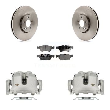 Front Brake Caliper Rotor Semi-Metallic Pad Kit For Mercedes-Benz E500 AWD From 10 24 05 KC8-100181P