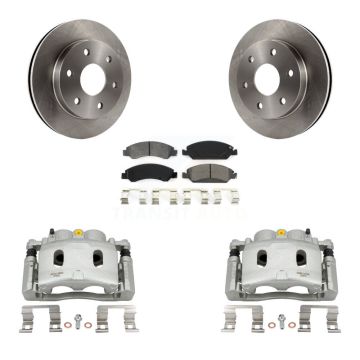 Front Brake Caliper Rotors Semi-Metallic Pad Kit For 07 GMC Sierra 1500 Disc rear brakes KC8-100181S