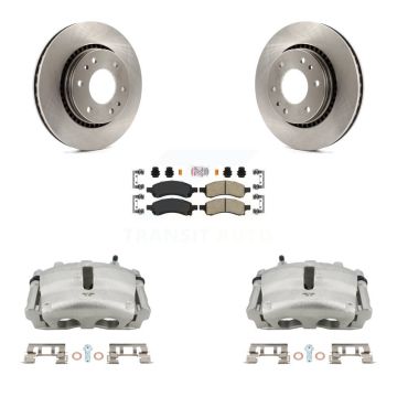 Front Disc Brake Caliper Rotor Ceramic Pad Kit For Chevrolet Trailblazer GMC Envoy Buick KC8-100182N